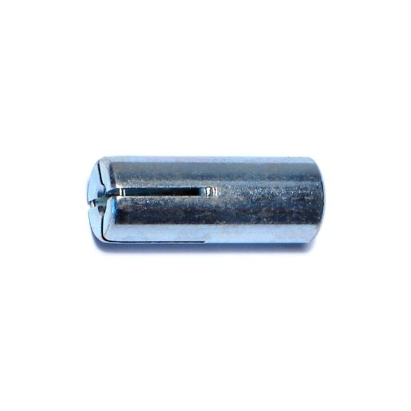 Midwest Fastener Short Drop-In Anchor, 1/4" Dia, 1" L, Steel Zinc Plated, 100 PK 04240 - main